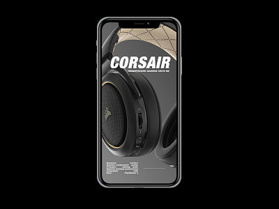 corsair headphones aplicación auriculares corsario diseño logo marca tipografía