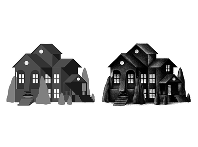 Quarantine Brain art design digital digital illustration face haunted house house illustration procreate quarantine stippling texture