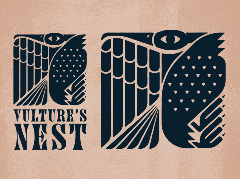 Vulture's Nest Explorations bird branding design folk identity identity branding illustration logo vector vulture vultures