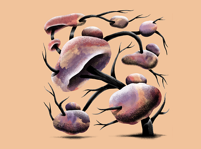 Tree Exploration digital digital illustration illustration procreate stippling texture tree whimsical