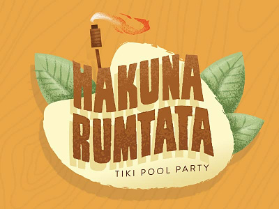 Hakuna RUMtata party rum shading spirits stippling tiki