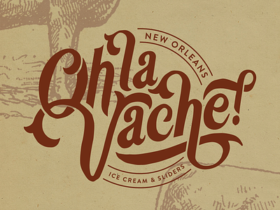 Oh La Vache Brand Snapshot brand branding cow food truck ice cream identity logo logotype script sliders type typography
