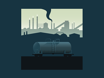 Lonely Tanker art design digital digital illustration illustration train trains vector