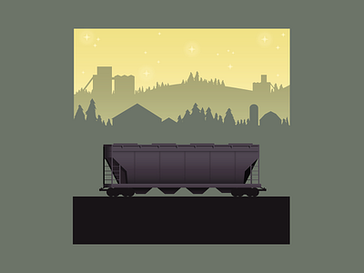 Lonely Hopper art design digital digital illustration illustration train trains vector