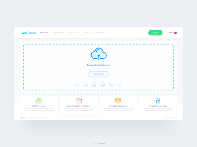 Upcloud Website adobexd challenge clean concept daily dailyui design graphic homepage material minimal ui upload visual design website