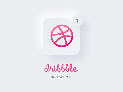 Neumorphism Dribbble Invitation