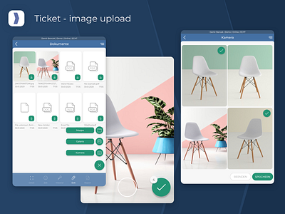 Facility management - Ticket - image upload app design ui ux