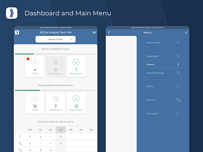 Facility management - Dashboard & Menu