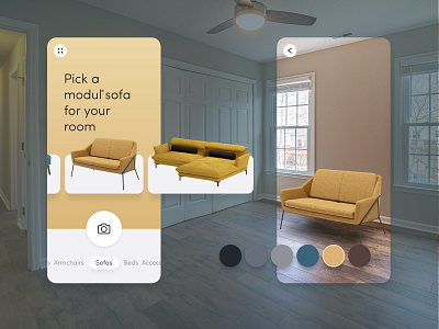 AR Furniture app - modul app design clean design ui ux