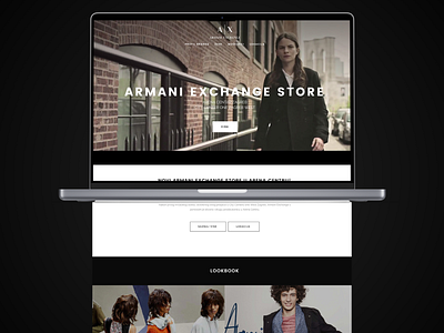 Armani Exchange web design ui ux web