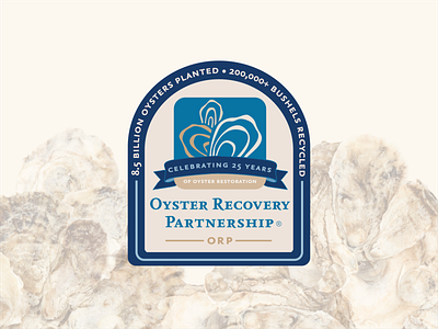 Oyster Recovery Partnership 25th Anniversary Badge