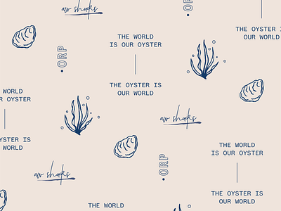 ORP Pattern branding environment hand drawn illustration illustrator logo pattern oyster oysters pattern pattern design procreate