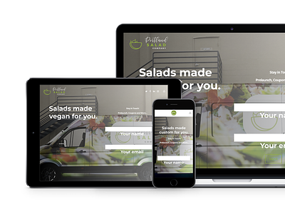 Website designed for Portland Salad Company brand and identity branding design designvegan illustration logo vegan