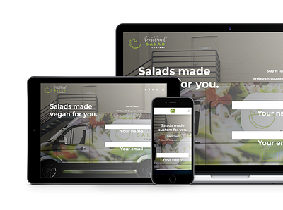 Website designed for Portland Salad Company brand and identity branding design designvegan illustration logo vegan