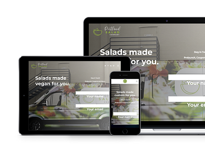 Website designed for Portland Salad Company