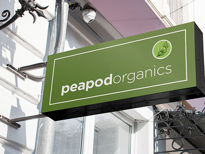 Storefront Street Sign, Peapod Organics by Design Vegan brand brand and identity family healing salves soap value vegan