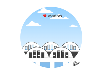 Napier Bridge, Chennai chennai chennai designer design madras sketch app sketching vector artwork