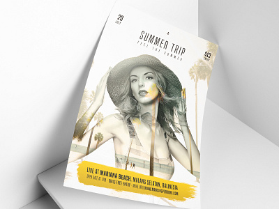 Summer Trip Flyer Template beach clean dj flyer double exposure event evet flyer holiday holiday flyer poster retouch summer summer flyer template trip trip poster vacation