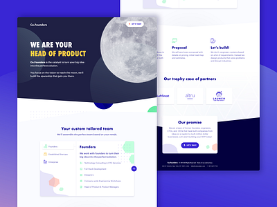 Cofounders founders landing page moon