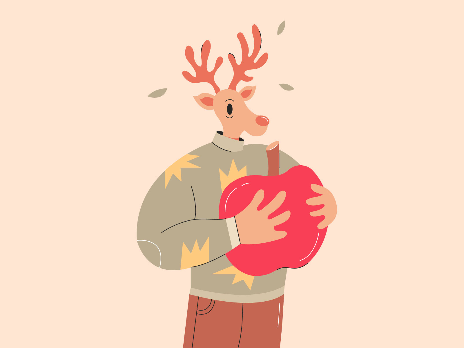 Deer character by minghan on Dribbble