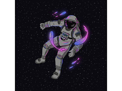 Astronaut astronaut character color design drawing illustration space universe vector