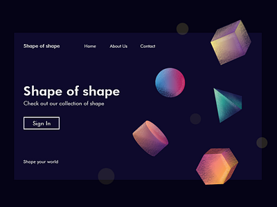 Shape Of Shape design gradient illustration landing page shape ui web website