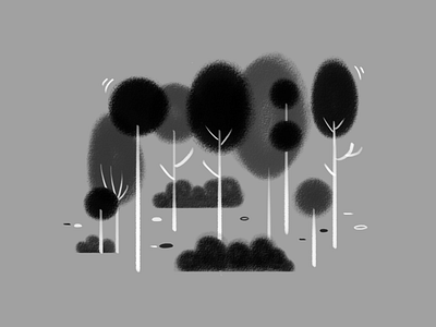 Just Breath blackandwhite design drawing illustration landscape tree