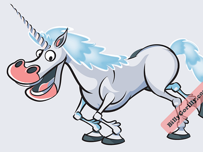 Billy Gorilly – Unicorn animation character design childrens art illustrator unicorn vector