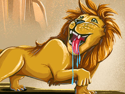 Lion Around childrens book illustration lions photoshop
