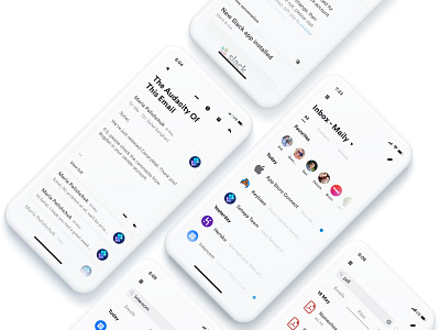 Maily McMailFace - Super Simple People Centric Email app clean clean app email email app ios ios 12 iphone iphone app mail mail app minimal minimal app mobile app productivity ui ux