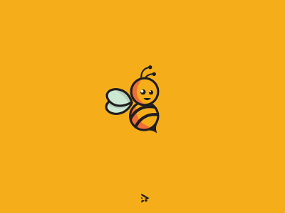 Bee animal bee design fun icon illustration logo rantaucreative