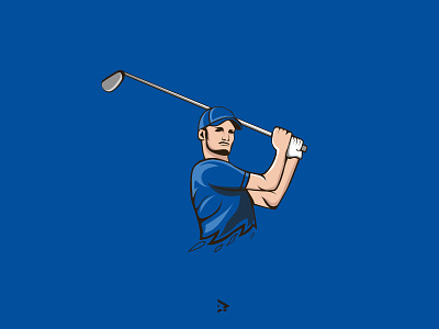 Golf design fun golf icon illustration logo rantaucreative