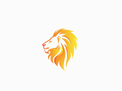 Lion design fun gradient icon illustration lion logo rantaucreative simple vector