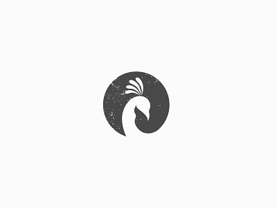 Peacock logo concept animal branding design icon illustration logo rantaucreative shutterstock simple vector