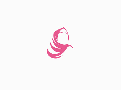 Hijab logo concept branding design gradient hijab icon illustration logo muslim rantaucreative simple vector