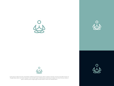 yoga logo idea branding creative design fun icon idea illustration line logo rantaucreative simple vector yoga