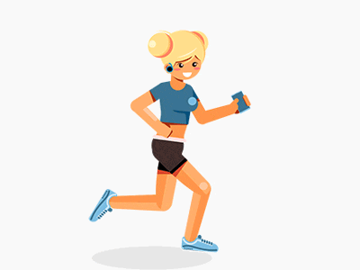 Running Girl animation character illustration runner