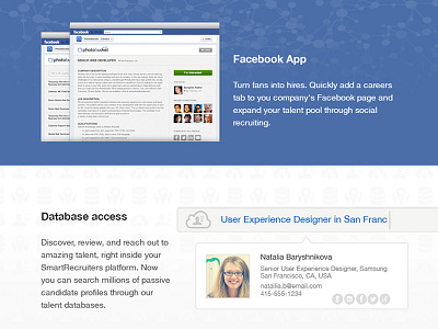 Facebook app email section