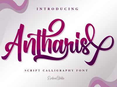 Antharis Magical Font business calligraphy font hand lettering script typography