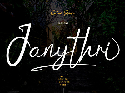 Janythri Stylish Signature Font business elegant font font design hand lettering handwriting handwritten logo modern signature