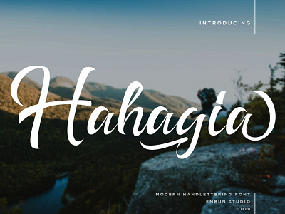 Hahagia Modern Handlettering Font branding business font font design hand lettering handwriting handwritten modern typeface typography