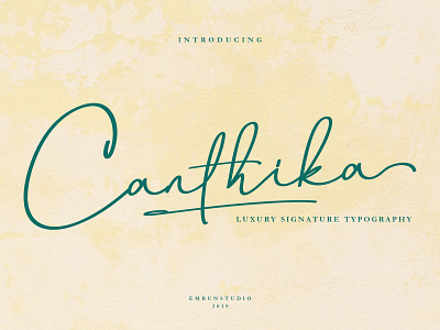 Canthika Luxury Signature Font business font font design hand lettering handwriting handwritten logo modern typeface typography