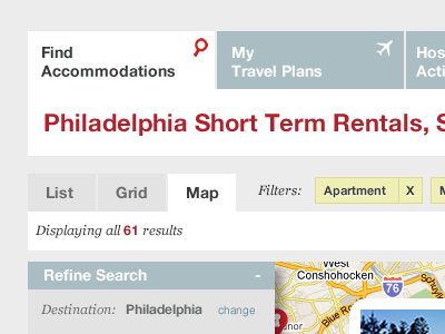 Property search red tabs travel