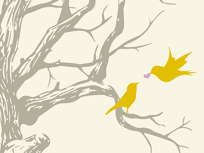Love Birds (get it?! I'll show myself out) birds illustration wedding