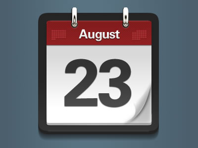 Jack's Birthday august calendar ical icon red vector