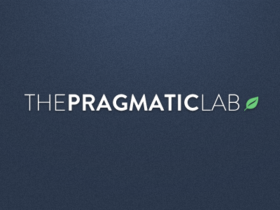 The Pragmatic Lab - logo concept blue brandon grotesque leaf logo noise sans serif texture