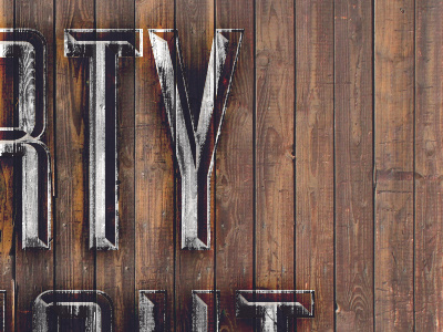 Extra Crispy burn lettering texture type wood