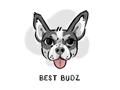 My best bud dog drawing illustration paint photoshop pupper texture tongue