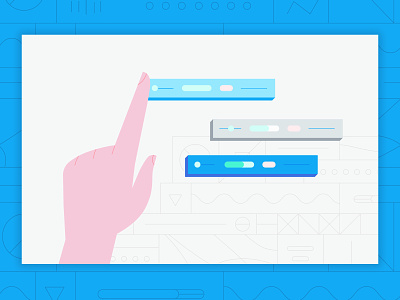 More Asana Business Illustrations! campaign chunky geometric hand illustration launch pattern ui vector