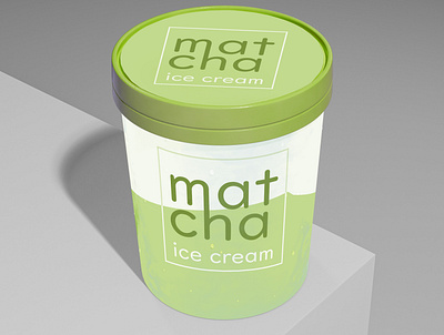 matcha ice cream dribbbleweeklywarmup